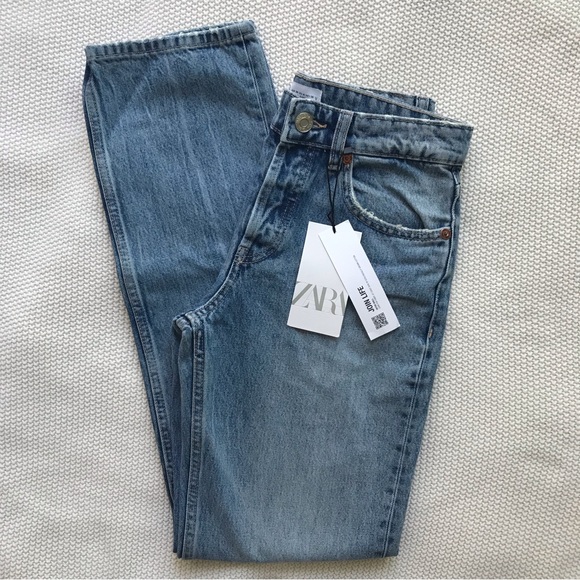 NWT Zara Straight Leg Jeans, Sz 4 - Picture 3 of 6